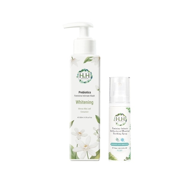 HH私密益生元潔淨露200ml(桑白葉嫩白)+私密經期舒緩噴霧PLUS 30ml(樹影微風)