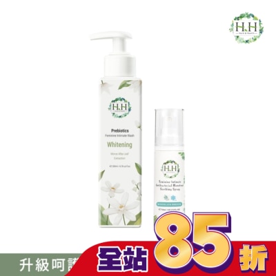 HH HH私密益生元潔淨露200ml(桑白葉嫩白)+私密經期舒緩噴霧PLUS 30ml(樹影微風)