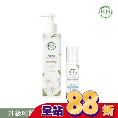 HH HH私密益生元潔淨露200ml(桑白葉嫩白)+私密經期舒緩噴霧PLUS 30ml(樹影微風)