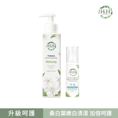 HH HH私密益生元潔淨露200ml(桑白葉嫩白)+私密經期舒緩噴霧PLUS 30ml(樹影微風)