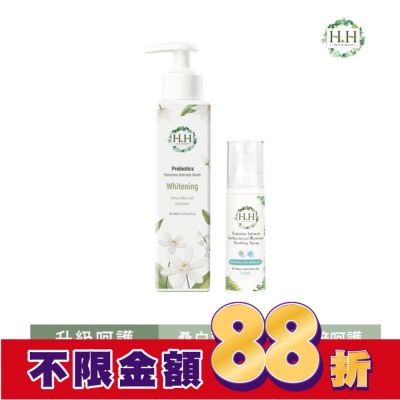 HH HH私密益生元潔淨露200ml(桑白葉嫩白)+私密經期舒緩噴霧PLUS 30ml(樹影微風)
