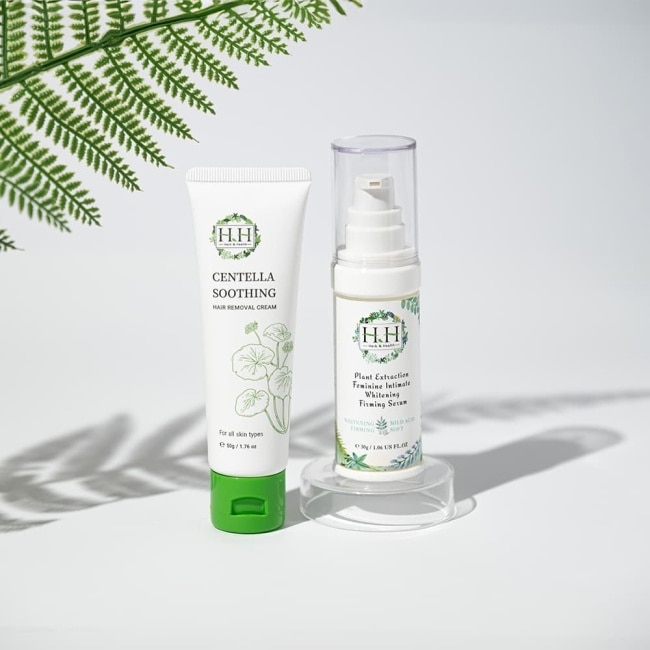 HH私密益生元潔淨露200ml(桑白葉嫩白)+美白緊緻凝露30g(柑橘)+積雪草淨森零毛霜50g