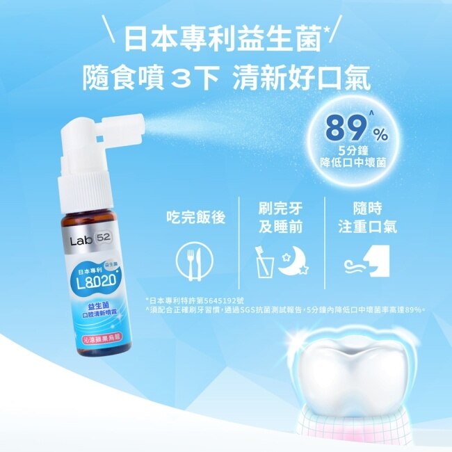 Lab52 齒妍堂 L8020 益生菌 口腔清新噴霧 清新柑橘 20ml