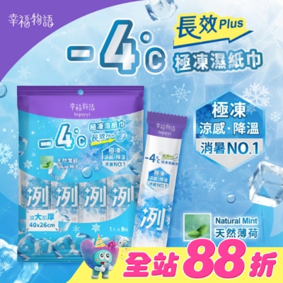 BenQ Healthcare 明基健康生活 - 幸福物語- 4°c極凍濕紙巾(長效PLUS)8入_天然薄荷