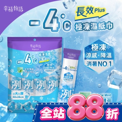 BenQ Healthcare 明基健康生活 幸福物語 4°c極凍濕紙巾(長效PLUS)8入 天然薄荷 image