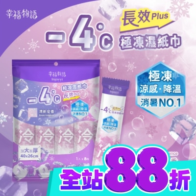BenQ Healthcare 明基健康生活 幸福物語 4°c極凍濕紙巾(長效PLUS)8入 清新皂香 image