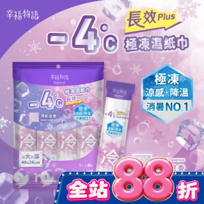 BenQ Healthcare 明基健康生活 幸福物語 4°c極凍濕紙巾(長效PLUS)8入 清新皂香 image