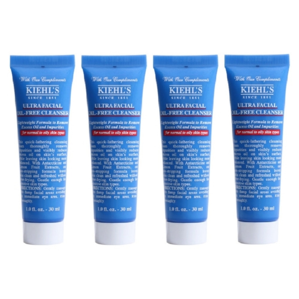 KIEHL S Kiehls契爾氏冰河保濕無油清爽潔面慕斯30ml 四入組
