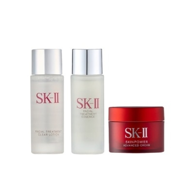 SKII 【SK-II】經典煥膚旅行組 公司貨(青春露30ml+亮采化妝水30ml+活膚霜15g)