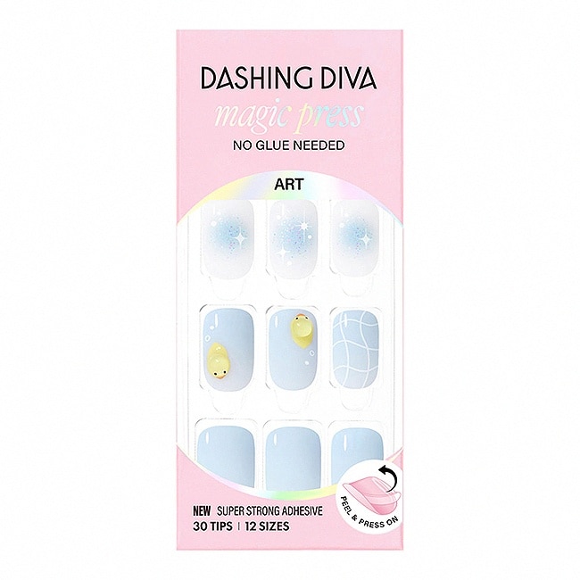 Dashing Diva/M 薄型經典美甲片-泳池派對鴨-30片