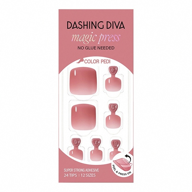 Dashing Diva/C 足部薄型素色美甲片-玫瑰誓言-30片