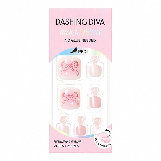 Dashing Diva/M 足部薄型經典美甲片-絲帶蝴蝶-30片