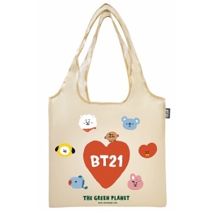 (贈) BT21春遊米白購物袋