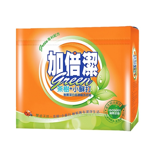 加倍潔 茶樹+小蘇打制菌潔白超濃縮洗衣粉1.5kg x6盒/箱-箱購