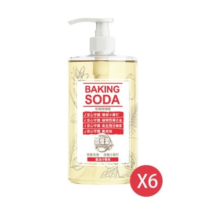 加倍潔 加倍潔 碗盤洗滌液-重油汙專用1000gx6瓶(極濃縮小蘇打洗碗精)