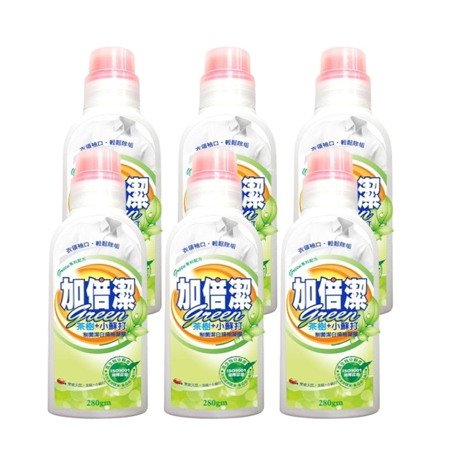 加倍潔 茶樹+小蘇打制菌潔白領袖凝膠280gm(衣領袖口清潔專家)6瓶
