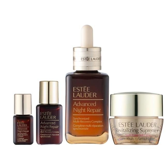 【ESTEE LAUDER 雅詩蘭黛】特潤超導全方位修護露50ml+15ml+7ml+膠原霜15ml 公司貨