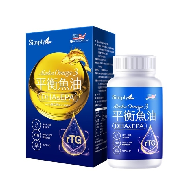 SIMPLY 新普利 Omega-3平衡魚油 (60顆/盒)