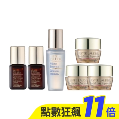 ESTEE LAUDER 雅詩蘭黛 【ESTEE LAUDER 雅詩蘭黛】小金三角旅行組(小棕瓶7mlx2+原生露15ml+膠原霜5mlx3) 公司貨