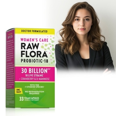 NATURESTRUTH 綠萃淨 Raw Flora 300億女性益生菌蔓越莓膠囊(33粒/瓶)