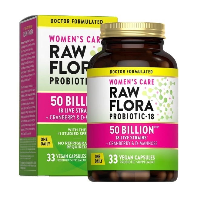 綠萃淨 Raw Flora 500億頂級女性益生菌蔓越莓膠囊(33粒/瓶)