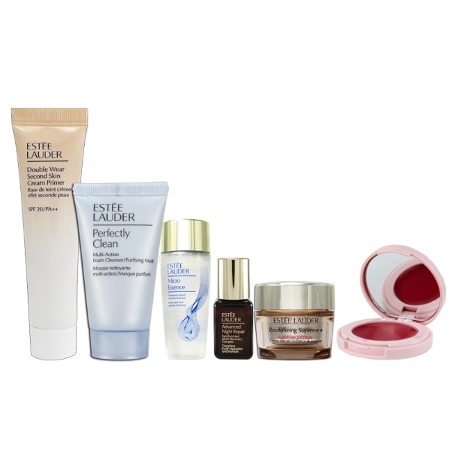 雅詩蘭黛唇膚妝前保養組(膠原15+特7+洗30+原生30+乖15+唇鏡)