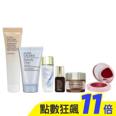 ESTEE LAUDER 雅詩蘭黛 雅詩蘭黛唇膚妝前保養組(膠原15+特7+洗30+原生30+乖15+唇鏡)
