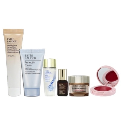 ESTEE LAUDER 雅詩蘭黛 雅詩蘭黛唇膚妝前保養組(膠原15+特7+洗30+原生30+乖15+唇鏡)