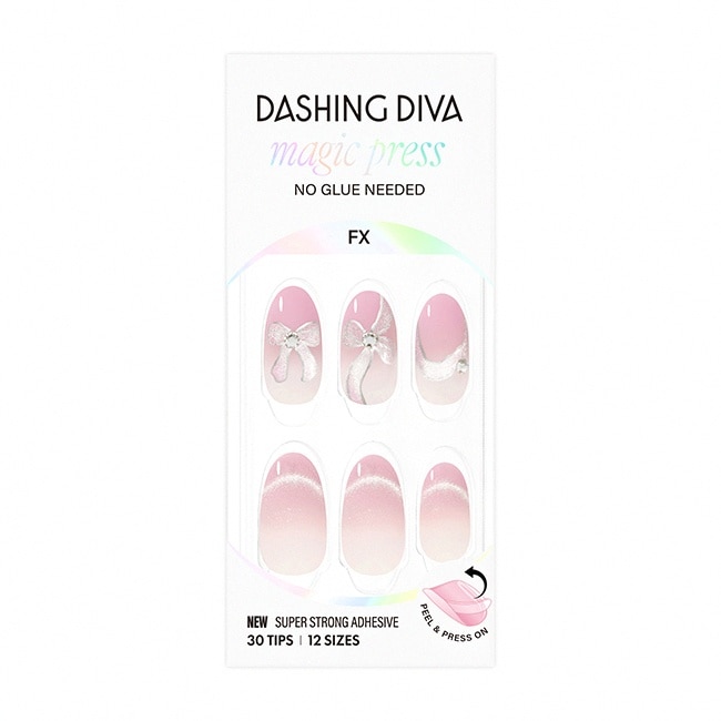 Dashing Diva/F時尚潮流美甲片-緞帶初戀-30片