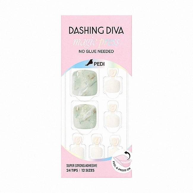 Dashing Diva/M足部薄型經典美甲片-潛心設計-24片