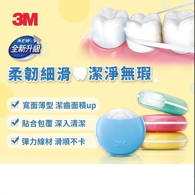 3M 柔韌潔牙線(微蠟)30M 1+2超值組 (商品顏色隨機出貨