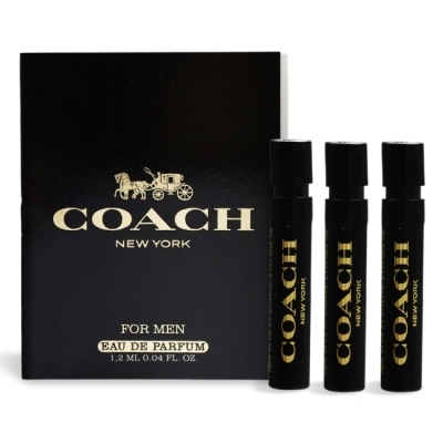 COACH COACH 時尚曜黑男性淡香精(1.2ml)X3-香水隨身針管試香-專櫃公司貨