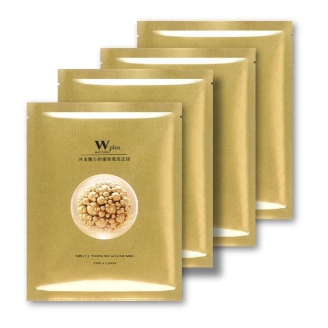【醫美術後保養品牌】W Plus 外泌體生物纖維鳳凰面膜 x4(新品 頂奢外泌體 水光潤亮)