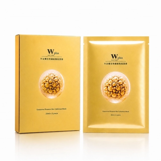 【醫美術後保養品牌】W Plus 外泌體生物纖維鳳凰面膜 x4 醫美後 高端外泌體頂奢保養 image