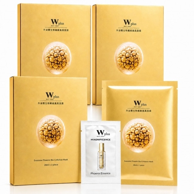 【醫美術後保養品牌】W Plus 外泌體生物纖維鳳凰面膜 x10(新品 頂奢外泌體 水光潤亮) image