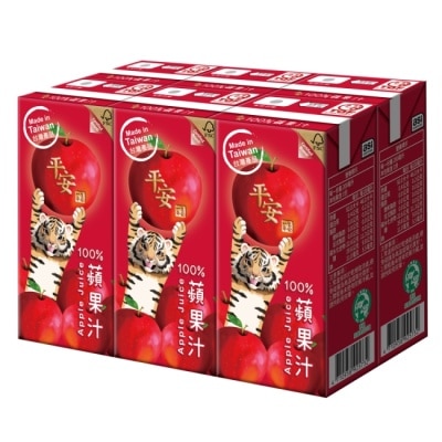 NULIFE 生活平安100%蘋果汁200ml*24-箱購