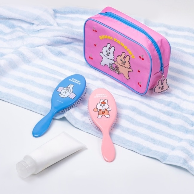 BUNNI KONBINY 兔子便利商店氣墊按摩梳 (粉)