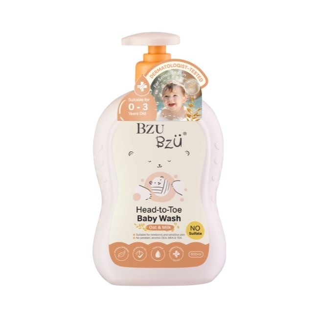 BZU BZU 嬰兒洗髮沐浴露(燕麥與牛奶) 600ml