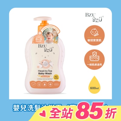 BZUBZU BZU BZU 嬰兒洗髮沐浴露(燕麥與牛奶) 600ml