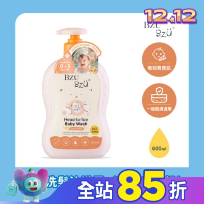 BZUBZU BZU BZU 嬰兒洗髮沐浴露(燕麥與牛奶) 600ml