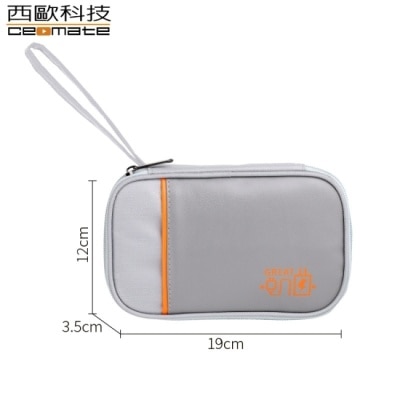 ceomate西歐科技 西歐科技 便攜多功能手機配件收納包CME-GM220 淺灰色