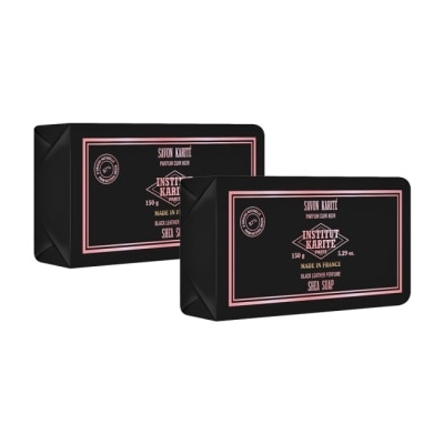 Institut Karite Paris巴黎乳油木 Institut Karite Paris巴黎乳油木頂級黑皮革香氛保濕皂 150g-2入