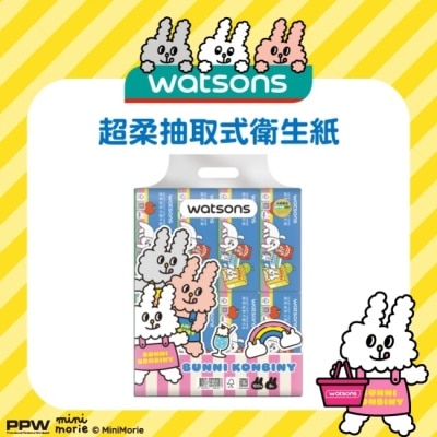 Watsons 屈臣氏 屈臣氏抽取式衛生紙100抽8包入(兔子便利商店)