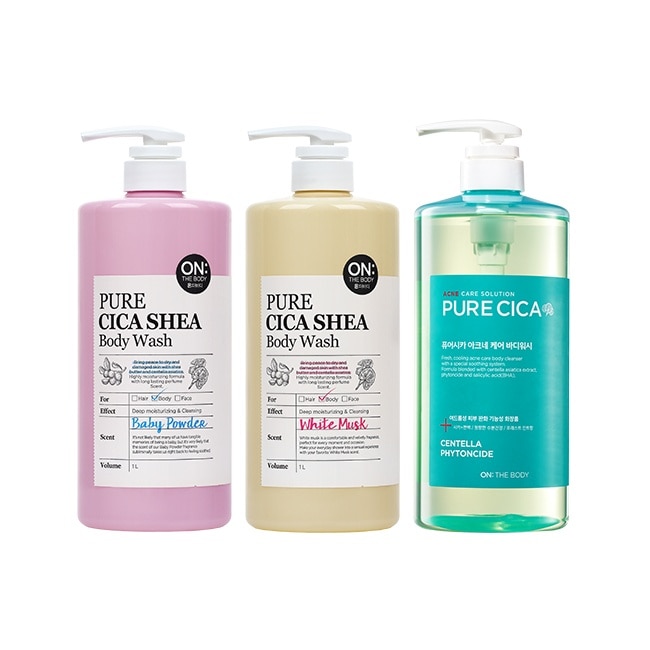 ON THE BODY積雪草潔淨滋潤沐浴露-爽身粉香1000ml