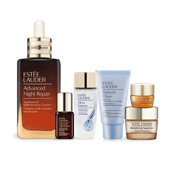 ESTEE LAUDER 雅詩蘭黛 特潤超導全方位修護露(100ml)-贈年輕煥采旅行組-國際航空版