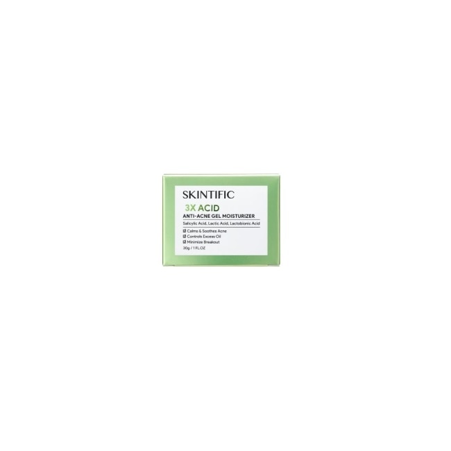 SKINTIFIC三重酸淨痘控油保濕凝膠30g