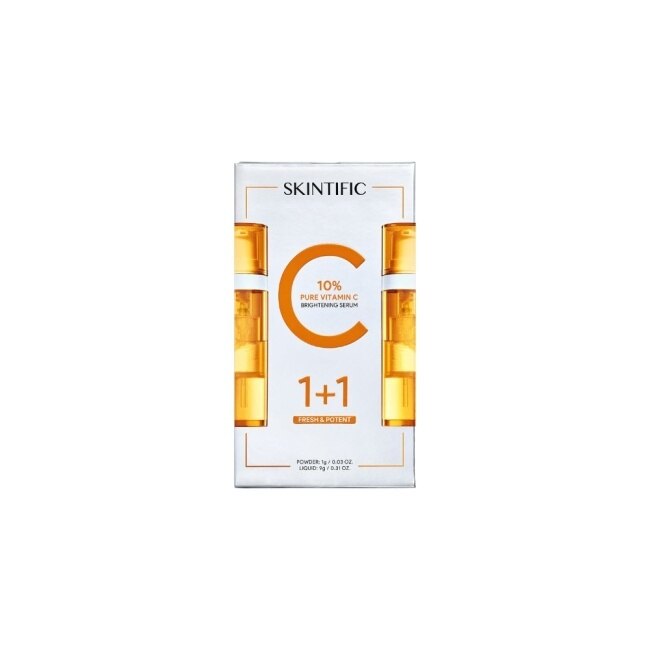 SKINTIFIC 10%PURE VC雙艙亮白精華1g+9g