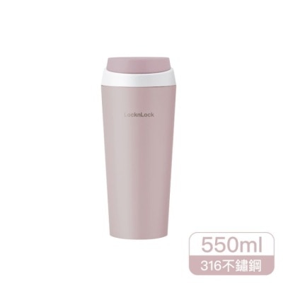 LOCK&LOCK樂扣樂扣 樂扣樂扣跳跳奶蓋彈蓋不鏽鋼咖啡杯/550ml/芋頭奶蓋