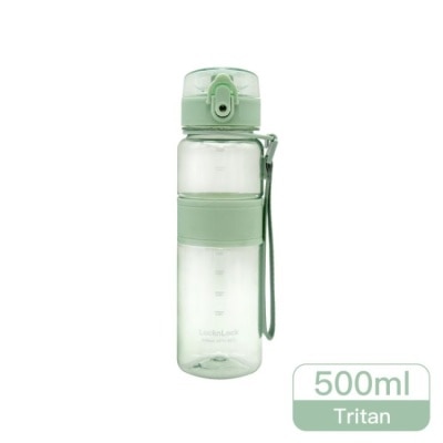 LOCKNLOCK 樂扣樂扣Tritan優質彈蓋提帶水壺500ml/淡莫綠