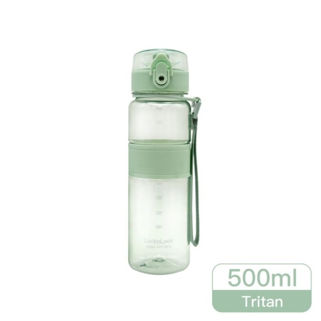 樂扣樂扣Tritan優質彈蓋提帶水壺500ml/淡莫綠